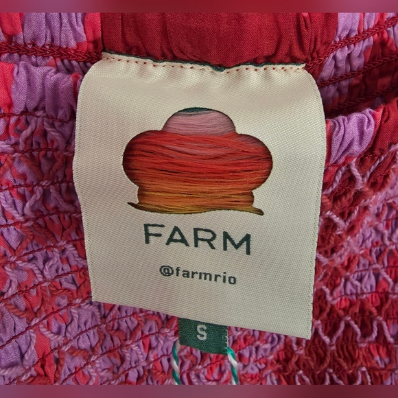 NWT Farm Rio Living Nature Burgundy Maxi Dress Size Small - Picture 12 of 14